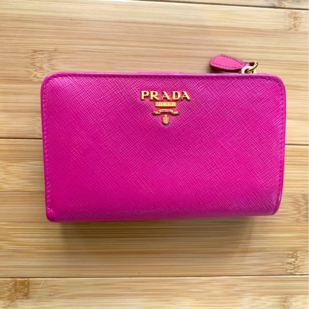 Prada bifold compact wallet